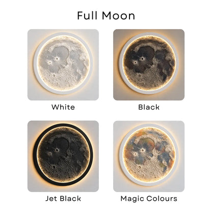 Realistic 3D Moon Wall Light | 3D Lunar Crater LED Lamp for Home Decor