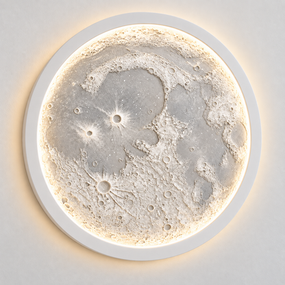 Realistic 3D Moon Wall Light | 3D Lunar Crater LED Lamp for Home Decor