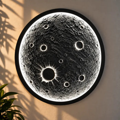 Realistic 3D Moon Wall Light | 3D Lunar Crater LED Lamp for Home Decor