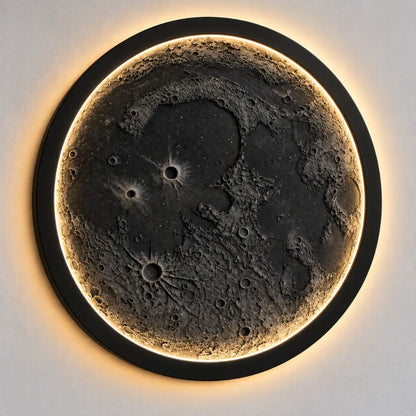 Realistic 3D Moon Wall Light | 3D Lunar Crater LED Lamp for Home Decor