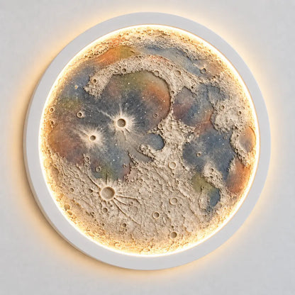 Realistic 3D Moon Wall Light | 3D Lunar Crater LED Lamp for Home Decor