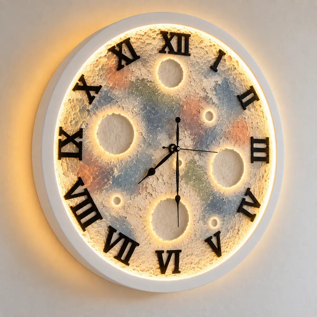 Realistic 3D Moon Wall Light | 3D Lunar Crater LED Lamp for Home Decor