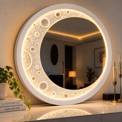 Realistic 3D Moon Wall Light | 3D Lunar Crater LED Lamp for Home Decor